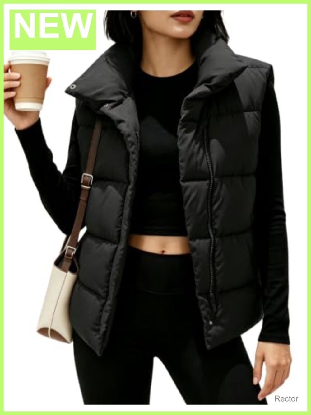 Womens Lightweight Polyester Puffer Vest Zip Up Sleeveless Padded Gilet